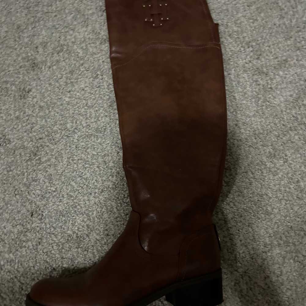 Brown leather tommy hilfiger riding boots - image 3
