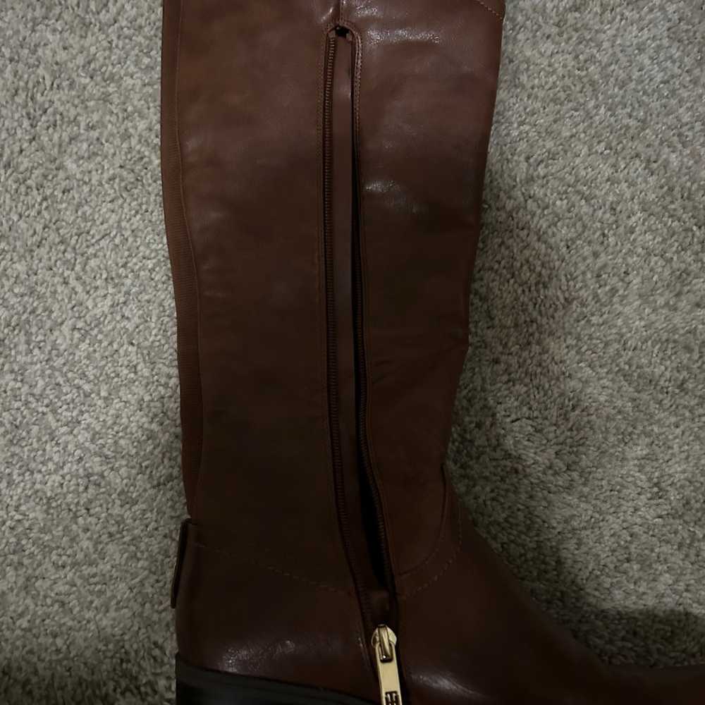 Brown leather tommy hilfiger riding boots - image 7