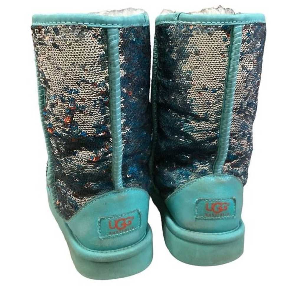 UGG Classic Short Mint Green Sequin Sparkle Boots… - image 2