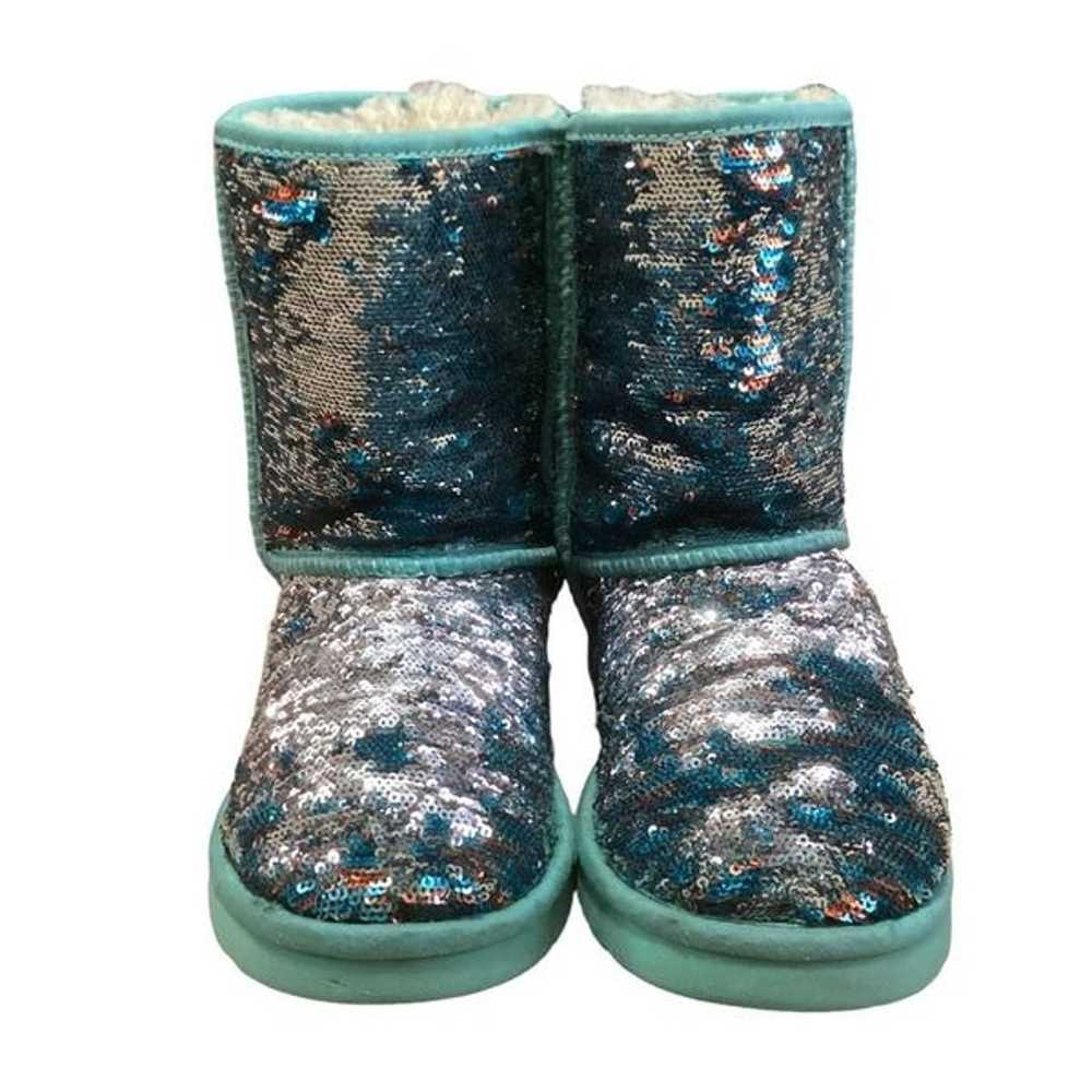UGG Classic Short Mint Green Sequin Sparkle Boots… - image 3