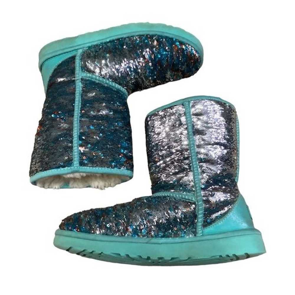 UGG Classic Short Mint Green Sequin Sparkle Boots… - image 4