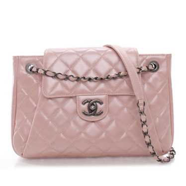 Pink Chanel CC Glazed Calfskin Accordion Flap Cro… - image 1