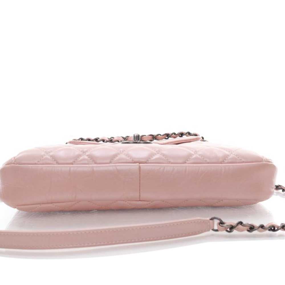 Pink Chanel CC Glazed Calfskin Accordion Flap Cro… - image 5