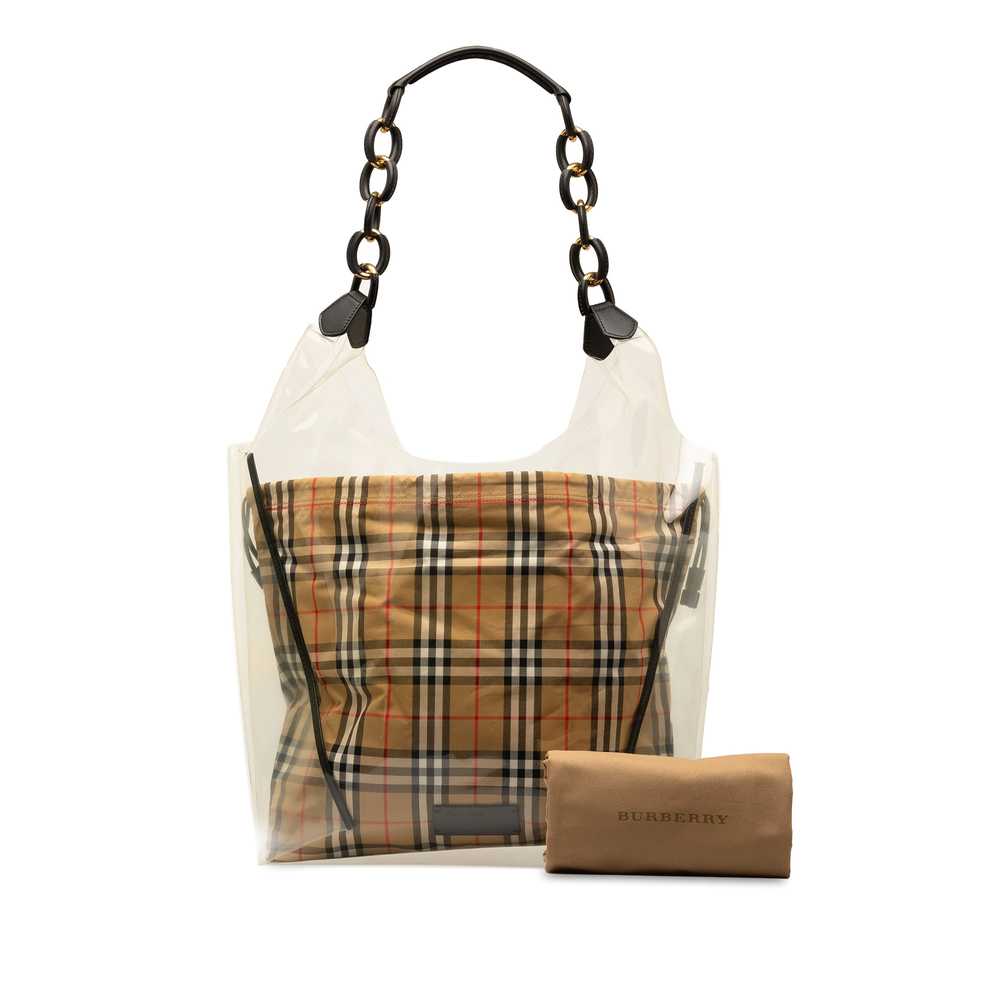 Brown Burberry Plastic and House Check Shopper To… - image 11