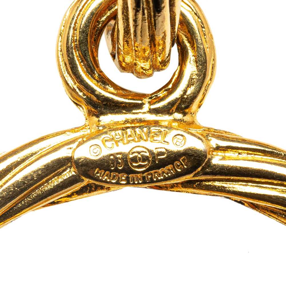 Gold Chanel CC Pendant Necklace - image 2