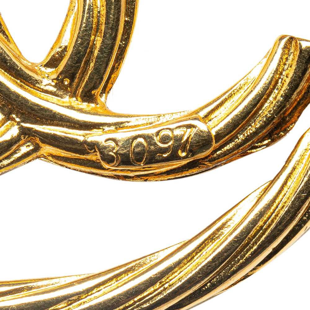 Gold Chanel CC Pendant Necklace - image 3