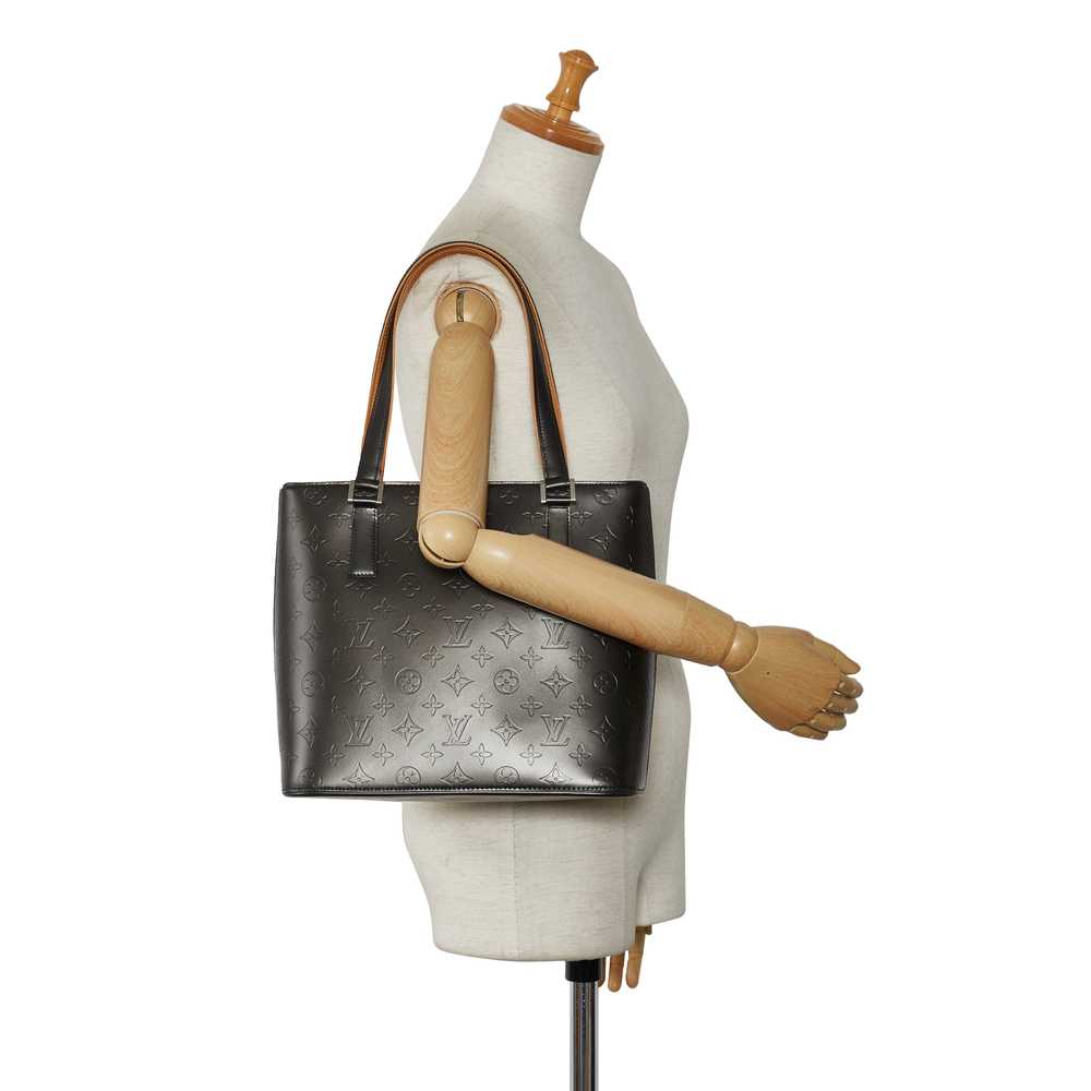 Gray Louis Vuitton Monogram Mat Stockton Tote Bag - image 12