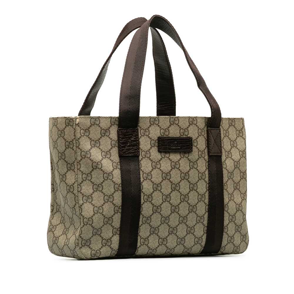 Brown Gucci GG Supreme Handbag - image 2