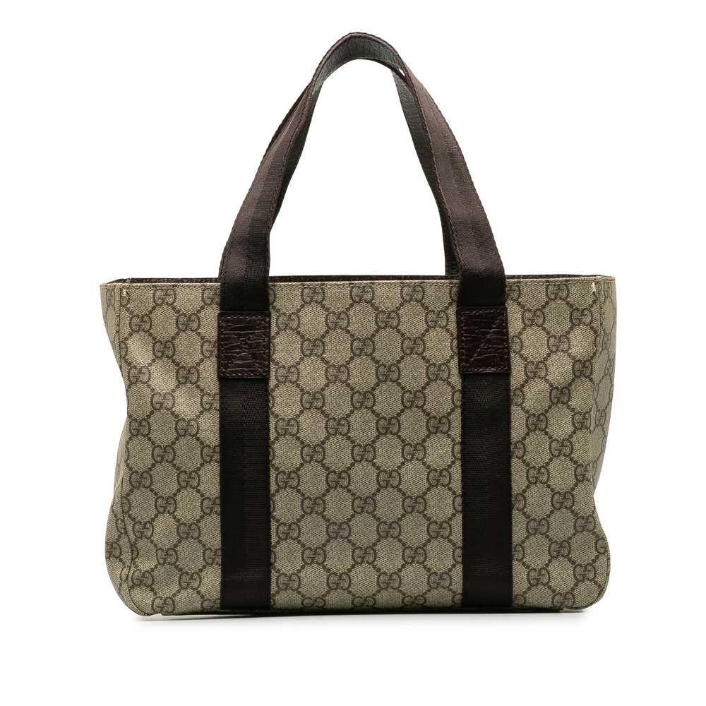 Brown Gucci GG Supreme Handbag - image 3