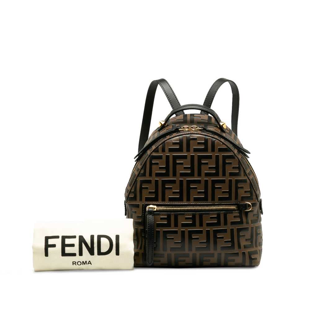 Brown Fendi Mini Zucca Embossed Backpack - image 12