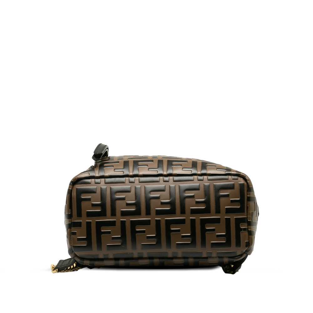 Brown Fendi Mini Zucca Embossed Backpack - image 4