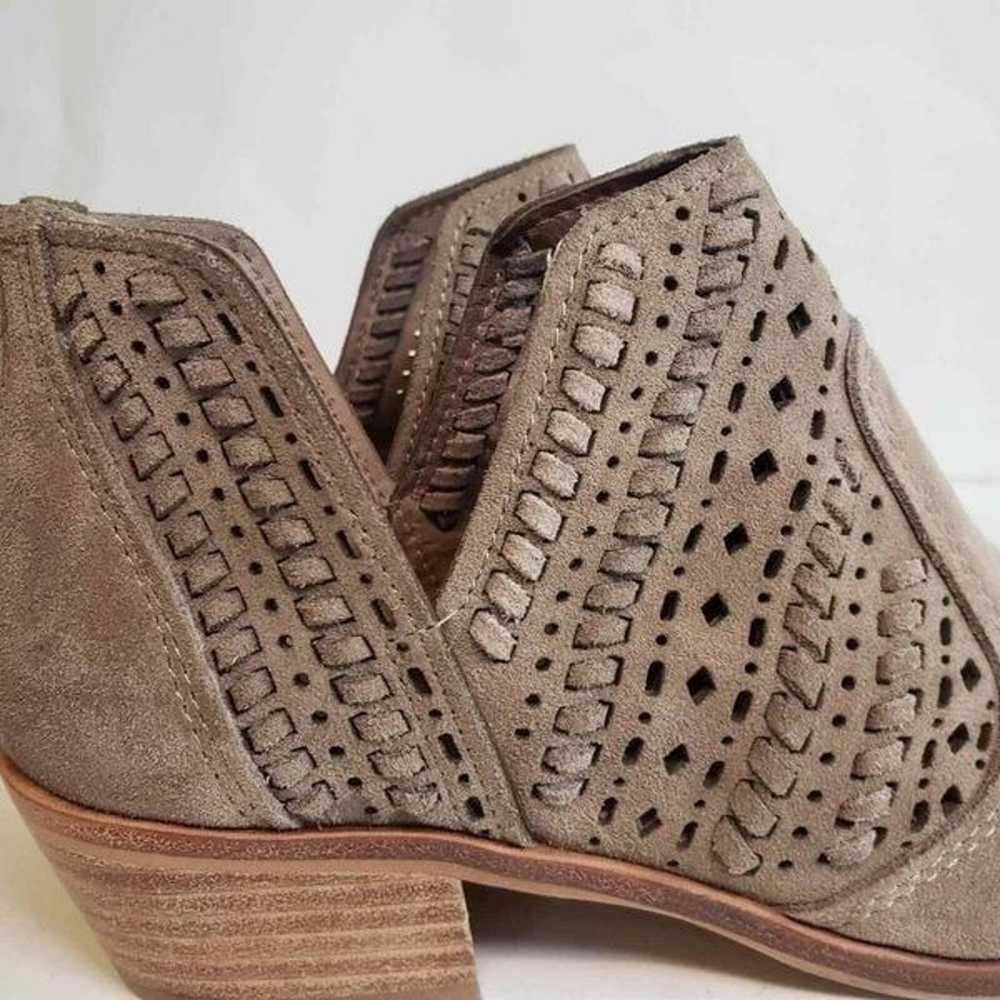 Vince Camuto Taupe Prasata Laser Cut Ankle Boots … - image 10