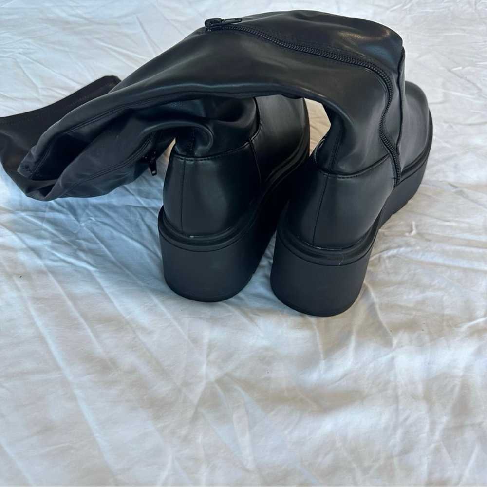 Steve Madden Knee High Platform Black Boots - image 6