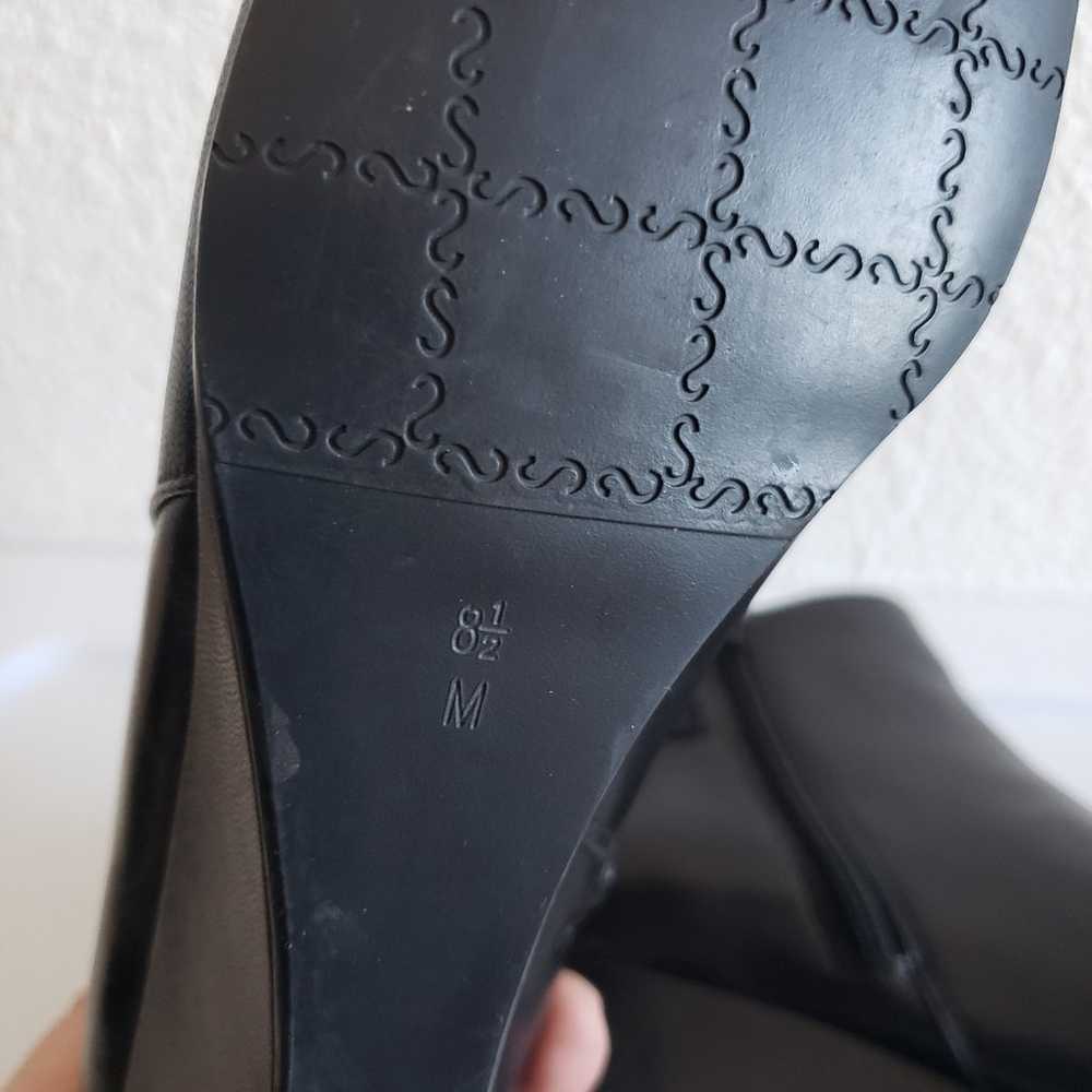 Vaneli black leather wedge ankle boots - image 11