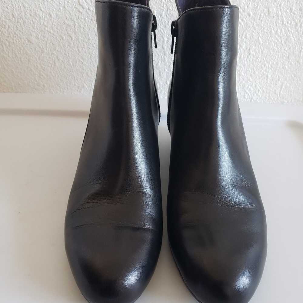 Vaneli black leather wedge ankle boots - image 4