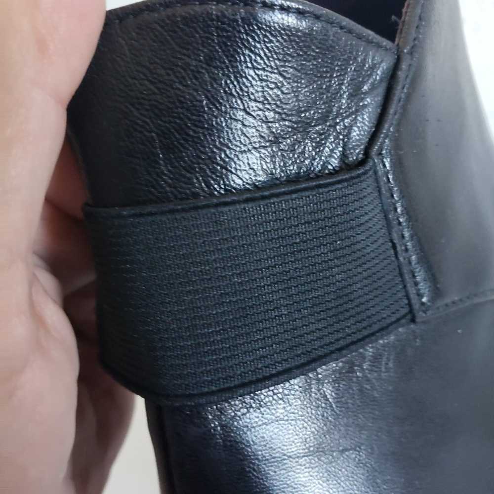 Vaneli black leather wedge ankle boots - image 7