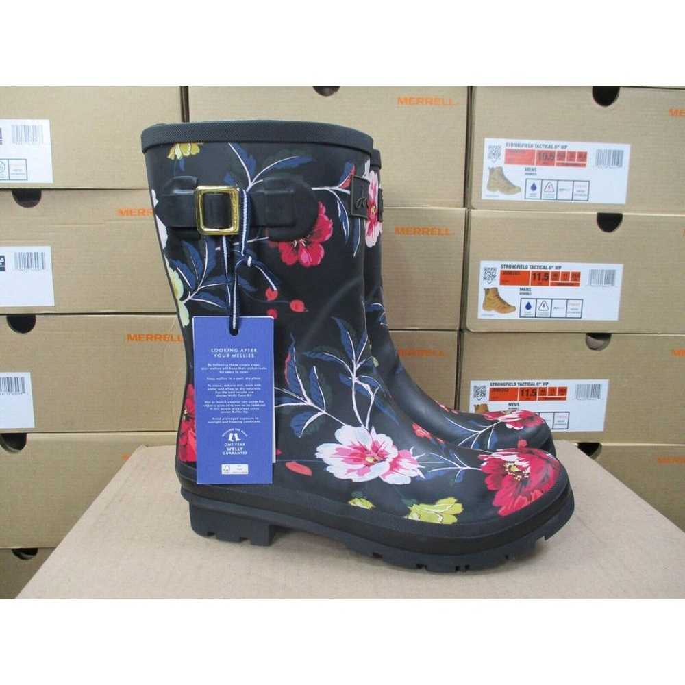 Joules Women's Size 11 US Molly Welly Black Flora… - image 1