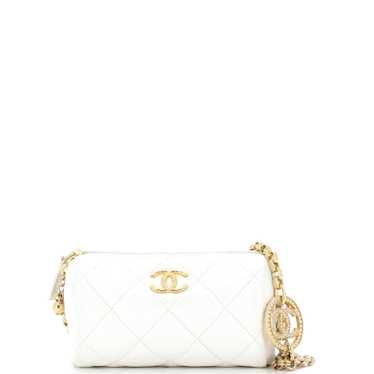 CHANEL Pearl CC Medallion Chain Bowling Bag Quilt… - image 1