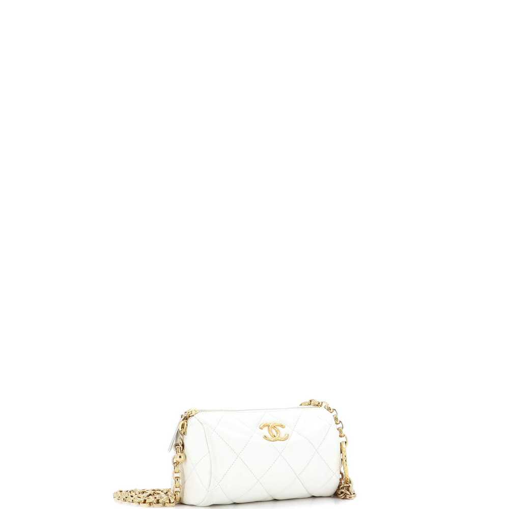 CHANEL Pearl CC Medallion Chain Bowling Bag Quilt… - image 2