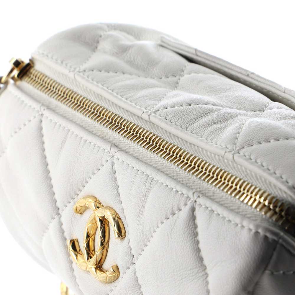 CHANEL Pearl CC Medallion Chain Bowling Bag Quilt… - image 7