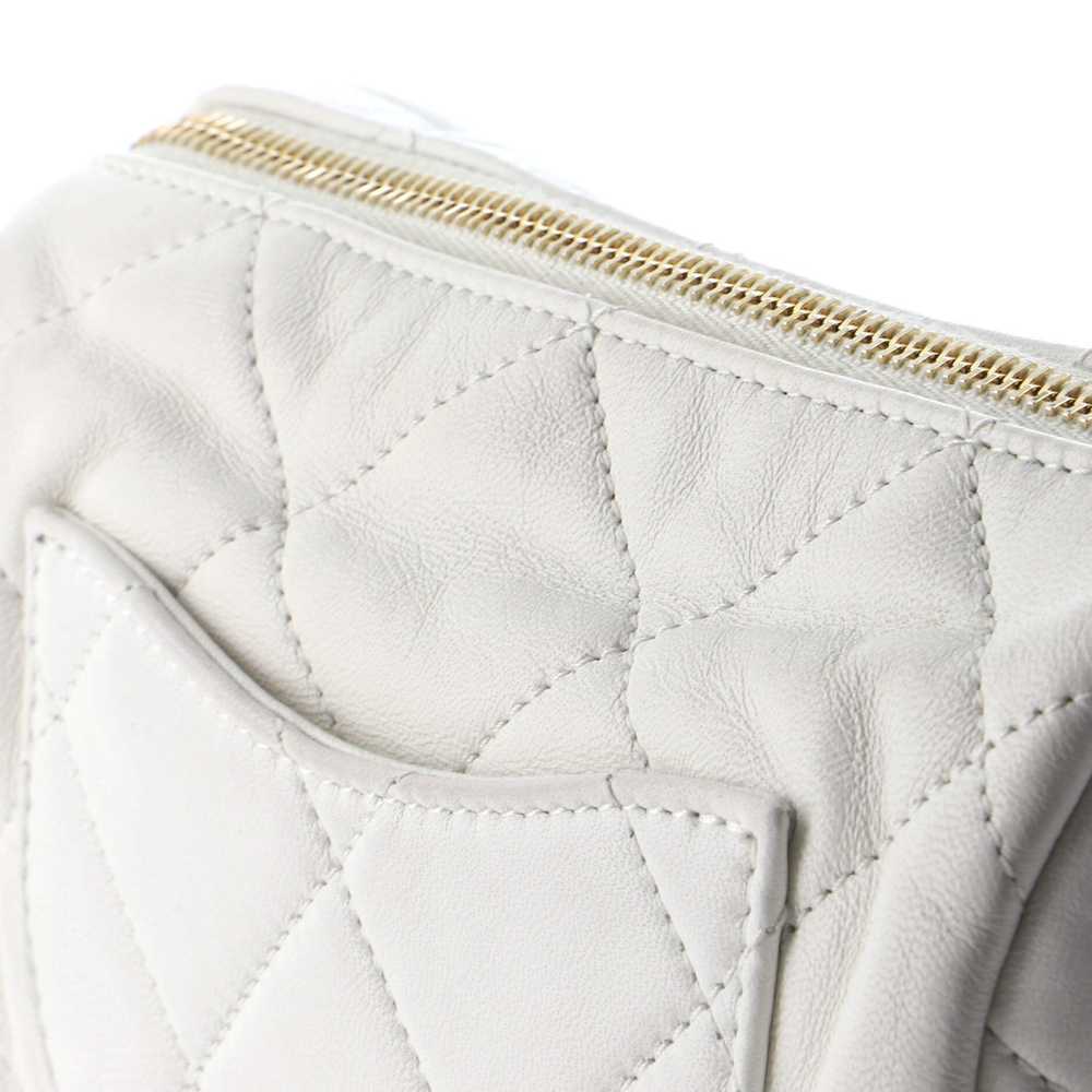 CHANEL Pearl CC Medallion Chain Bowling Bag Quilt… - image 8
