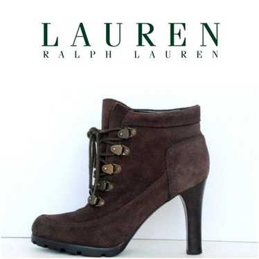 Lauren Ralph Lauren Dark Brown Darby COMBAT LACE … - image 1