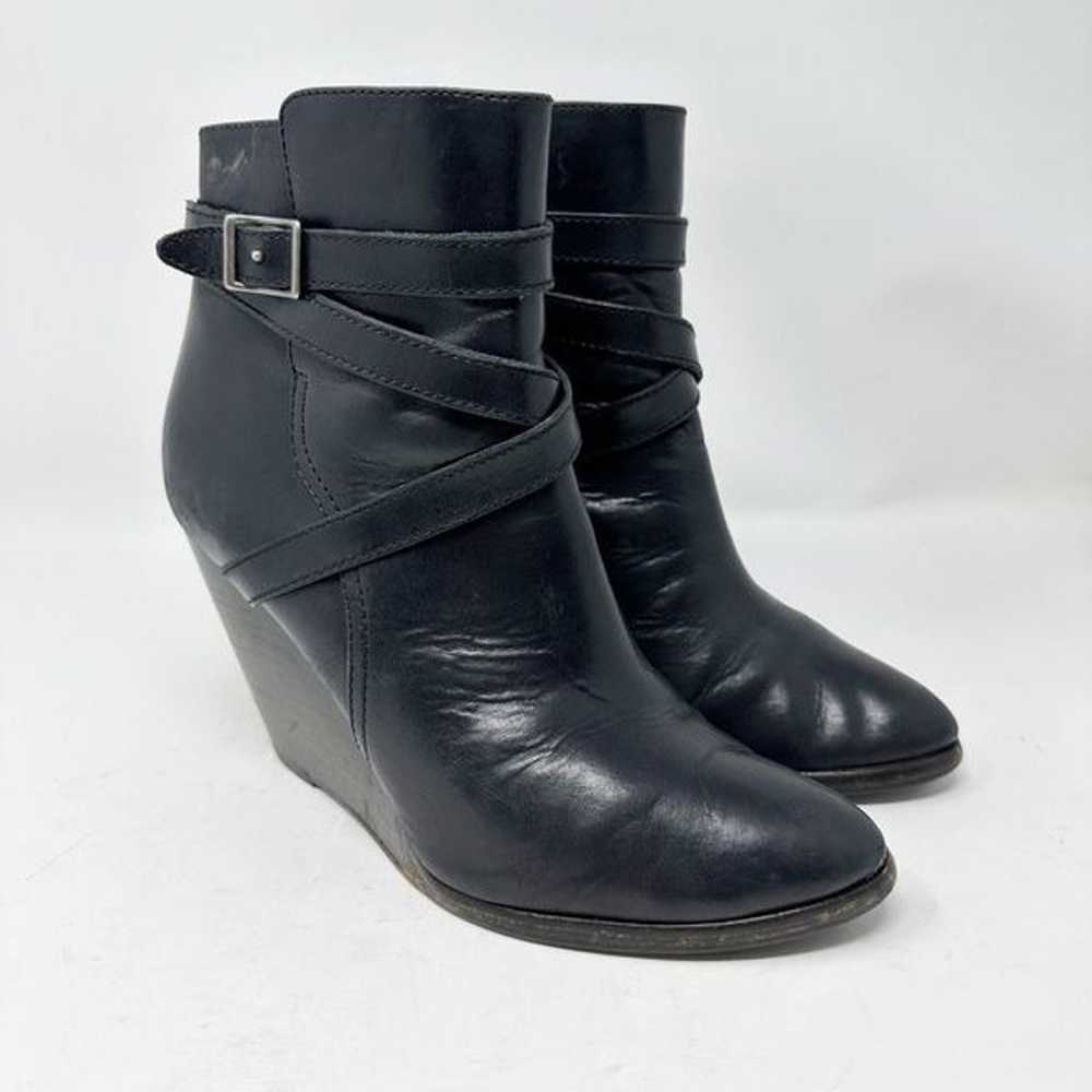 FRYE Cece Jodhpur Black Wedge Boots Size 9.5 Leat… - image 1