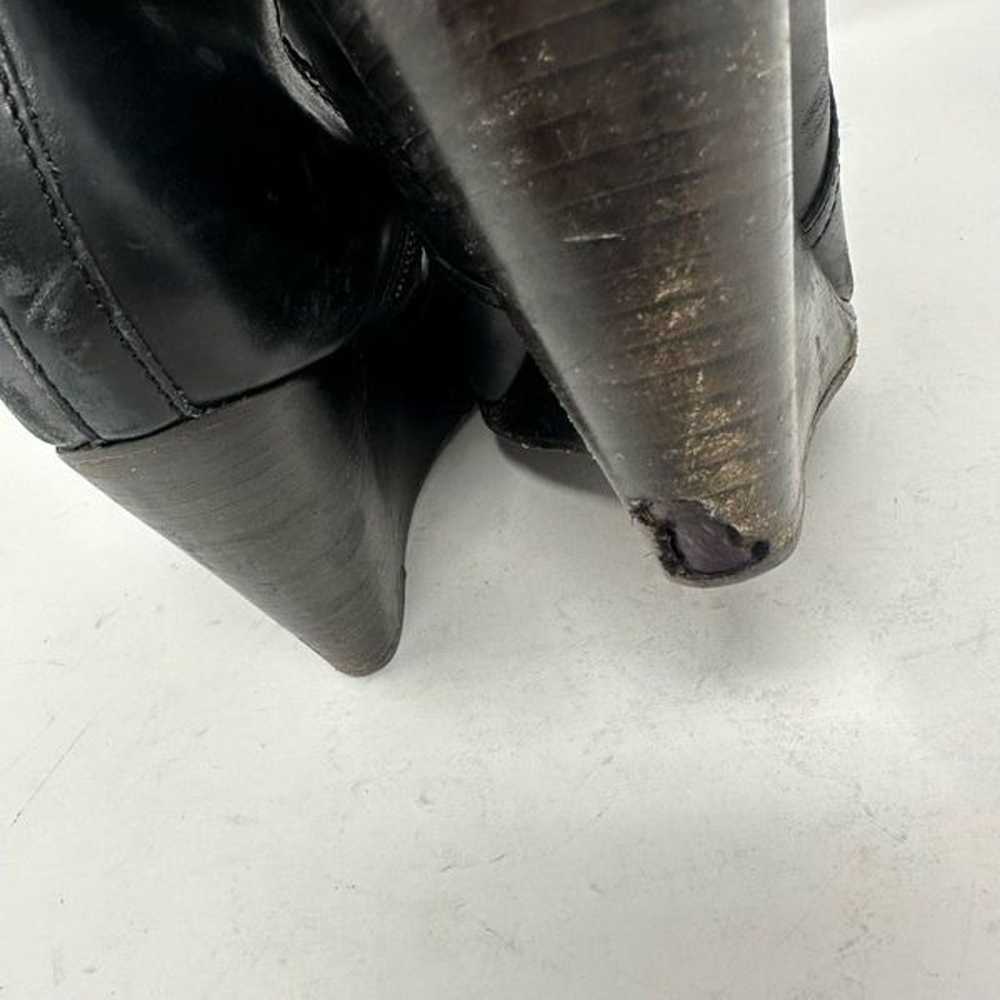 FRYE Cece Jodhpur Black Wedge Boots Size 9.5 Leat… - image 5