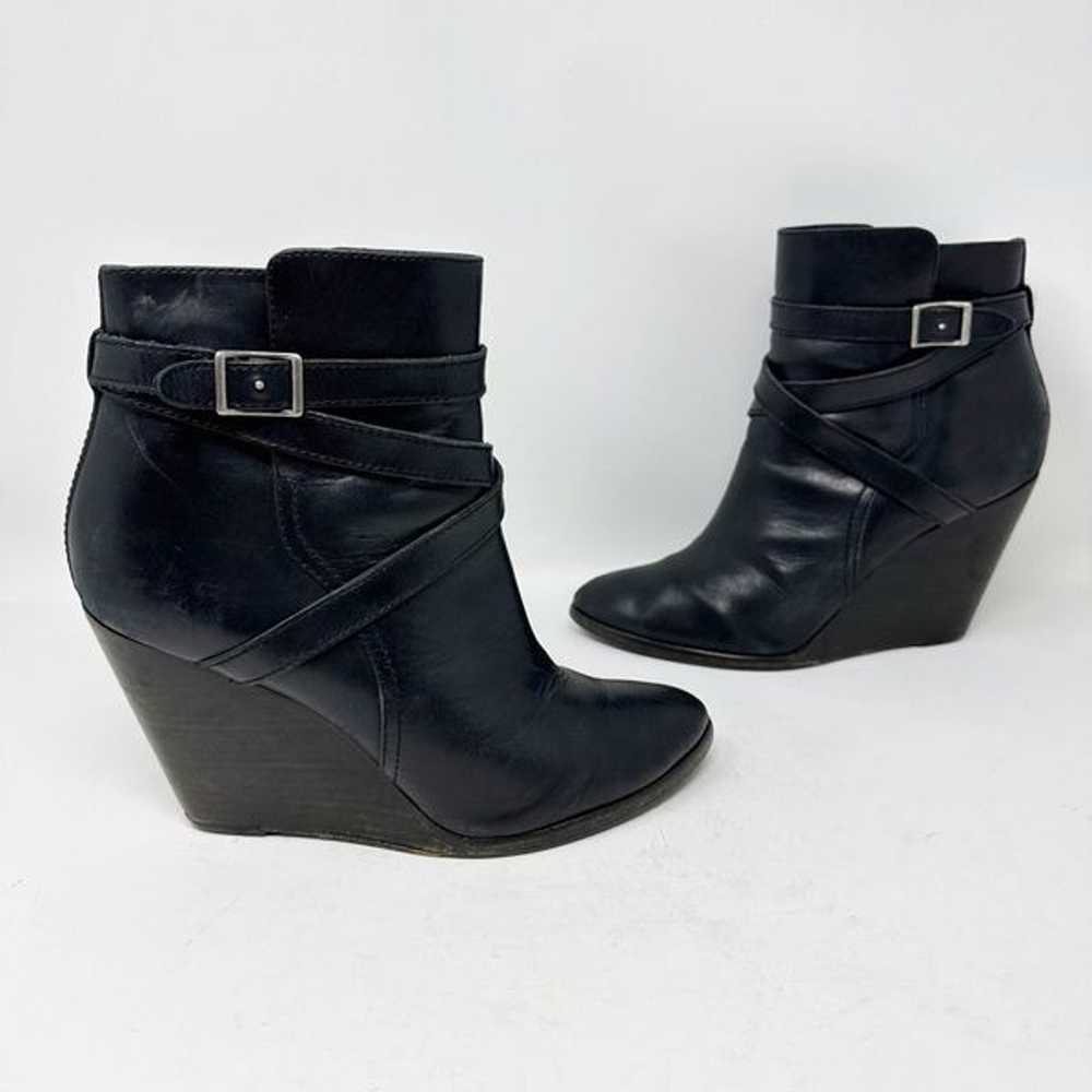 FRYE Cece Jodhpur Black Wedge Boots Size 9.5 Leat… - image 6