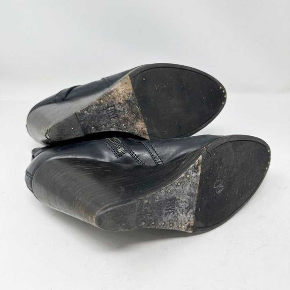 FRYE Cece Jodhpur Black Wedge Boots Size 9.5 Leat… - image 9