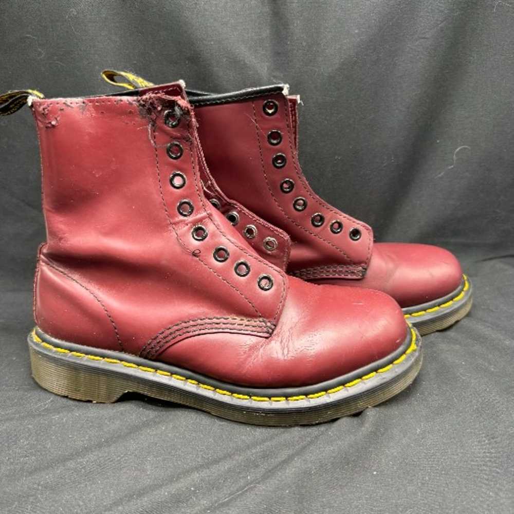 Vintage Dr. Martin Maroon Combat Boots Size 6 - image 3