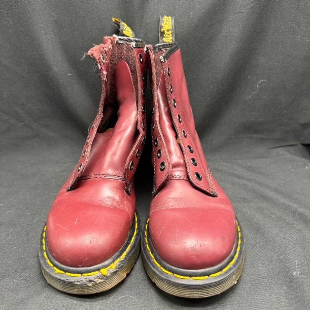 Vintage Dr. Martin Maroon Combat Boots Size 6 - image 4