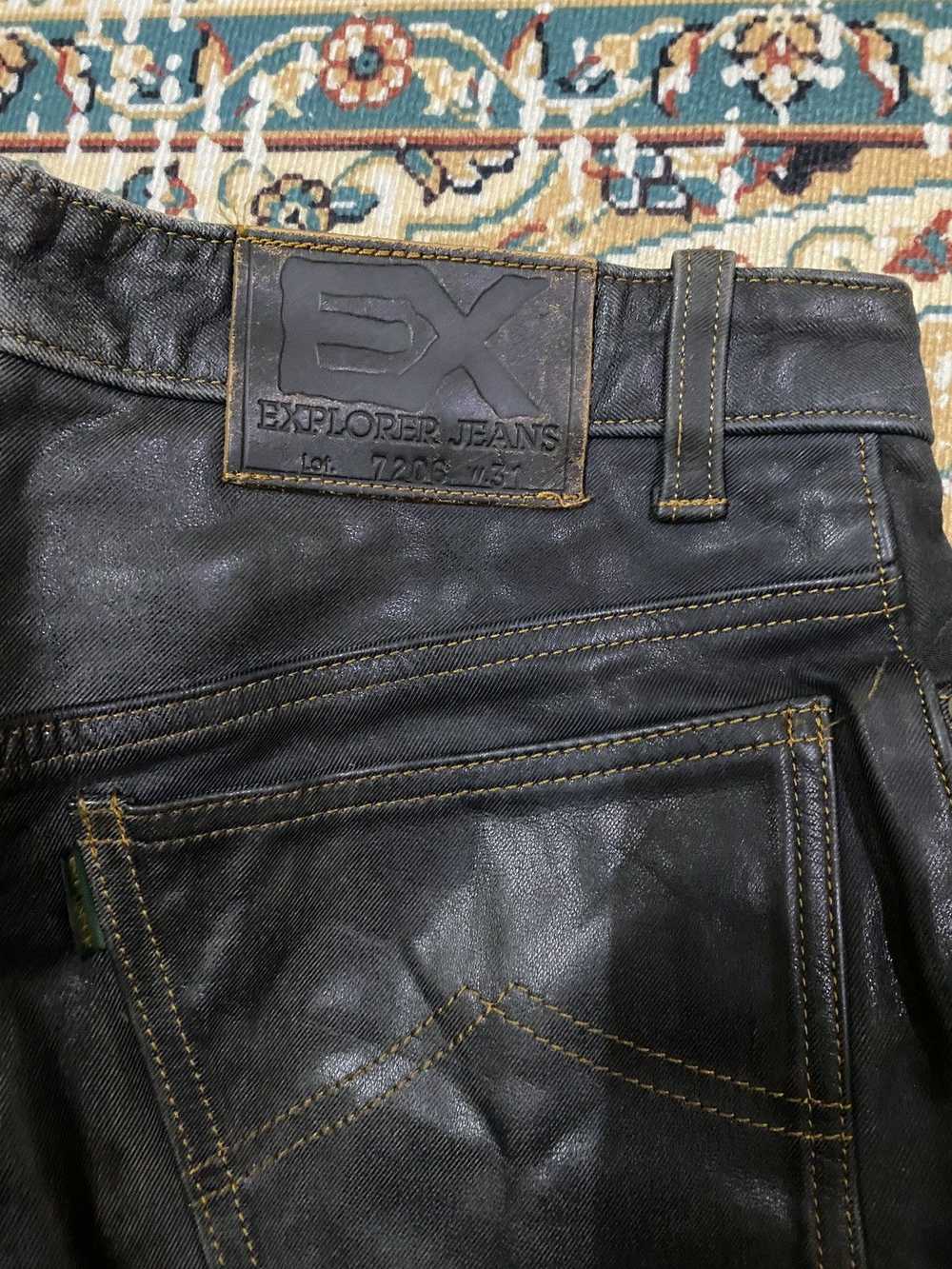 Japanese Brand × Leather × Vintage Ex Explore Jea… - image 6