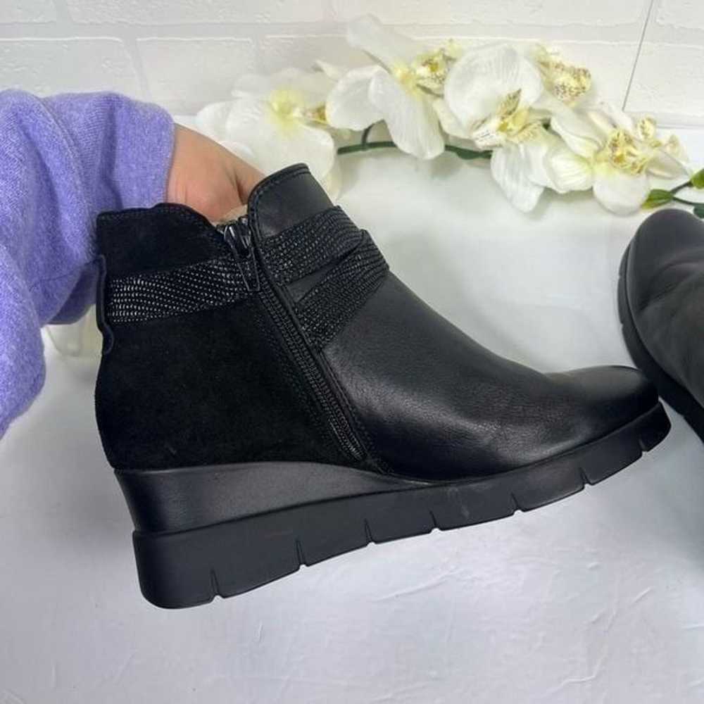 Hispanitas Women Wedge boots size EU 38 Black Lea… - image 4