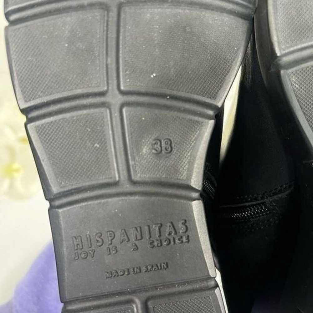 Hispanitas Women Wedge boots size EU 38 Black Lea… - image 8