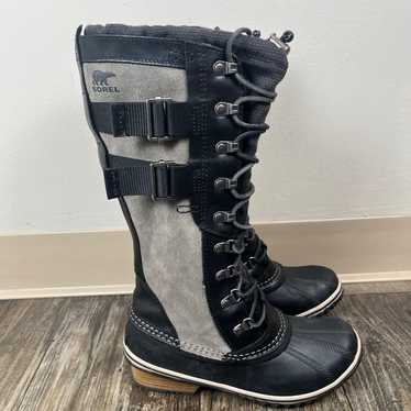 Sorel Conquest Carly Boots Womens 7.5 Black Leath… - image 1