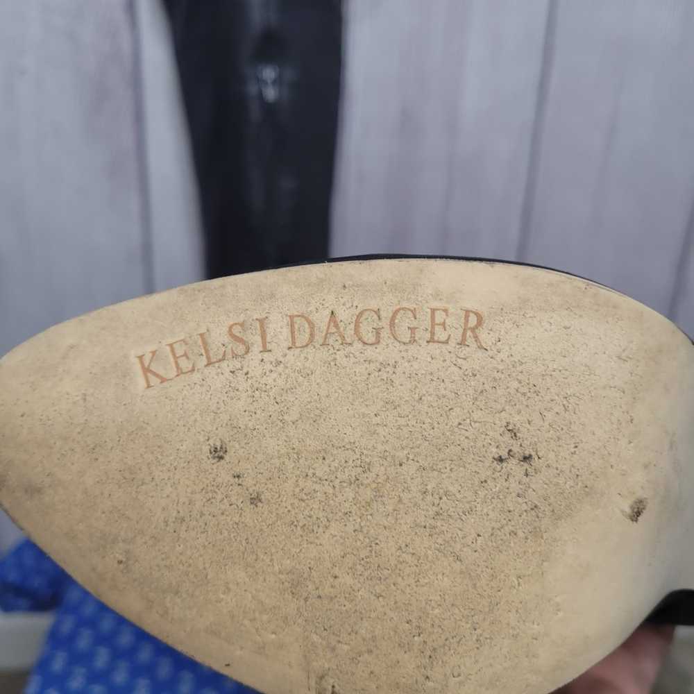 Kelsi Dagger Sophia Black Leather Over The Knee R… - image 9