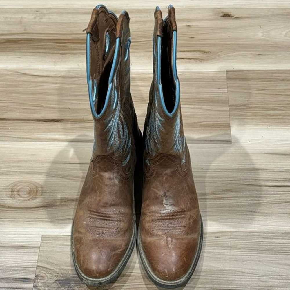 Ariat Round Toe Leather Western Cowboy Boots Wome… - image 6