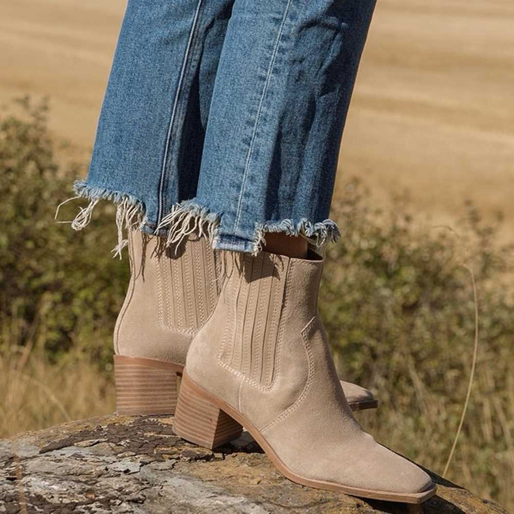 Dolce Vita Irnie Taupe Suede Western Style Bootie… - image 12