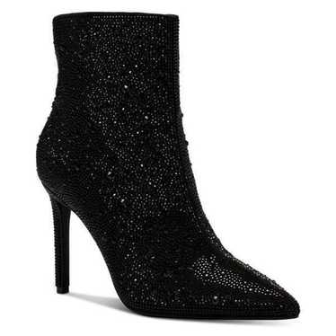 Black rhinestone booties - image 1