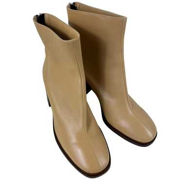 Fabio Rusconi NWOT Beige Almond Toe Leather Ankle… - image 1