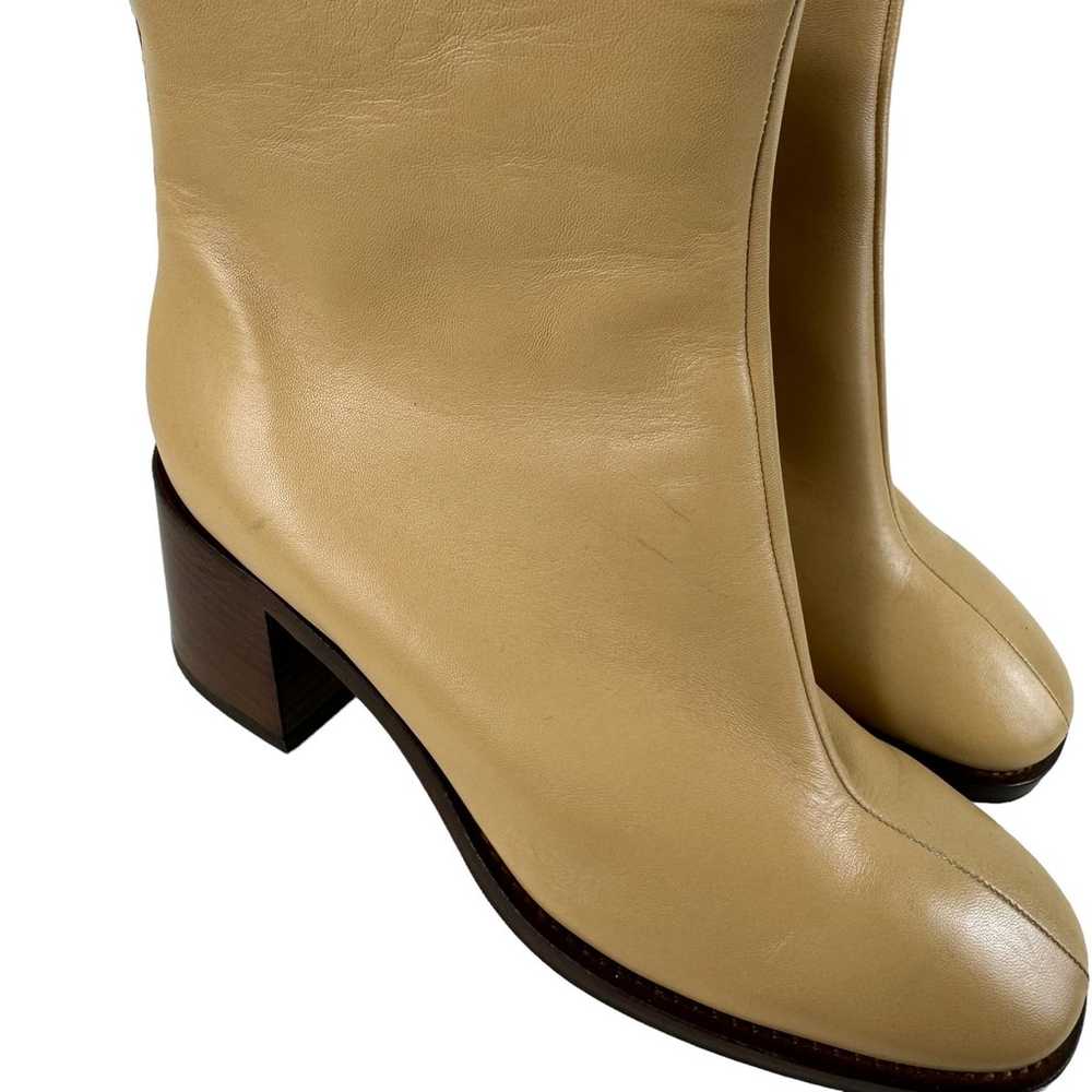 Fabio Rusconi NWOT Beige Almond Toe Leather Ankle… - image 2