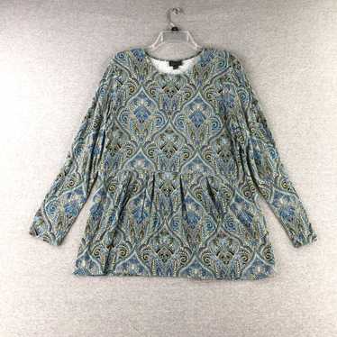 Vintage J Jill Shirt Womens Medium Tunic Wearever… - image 1