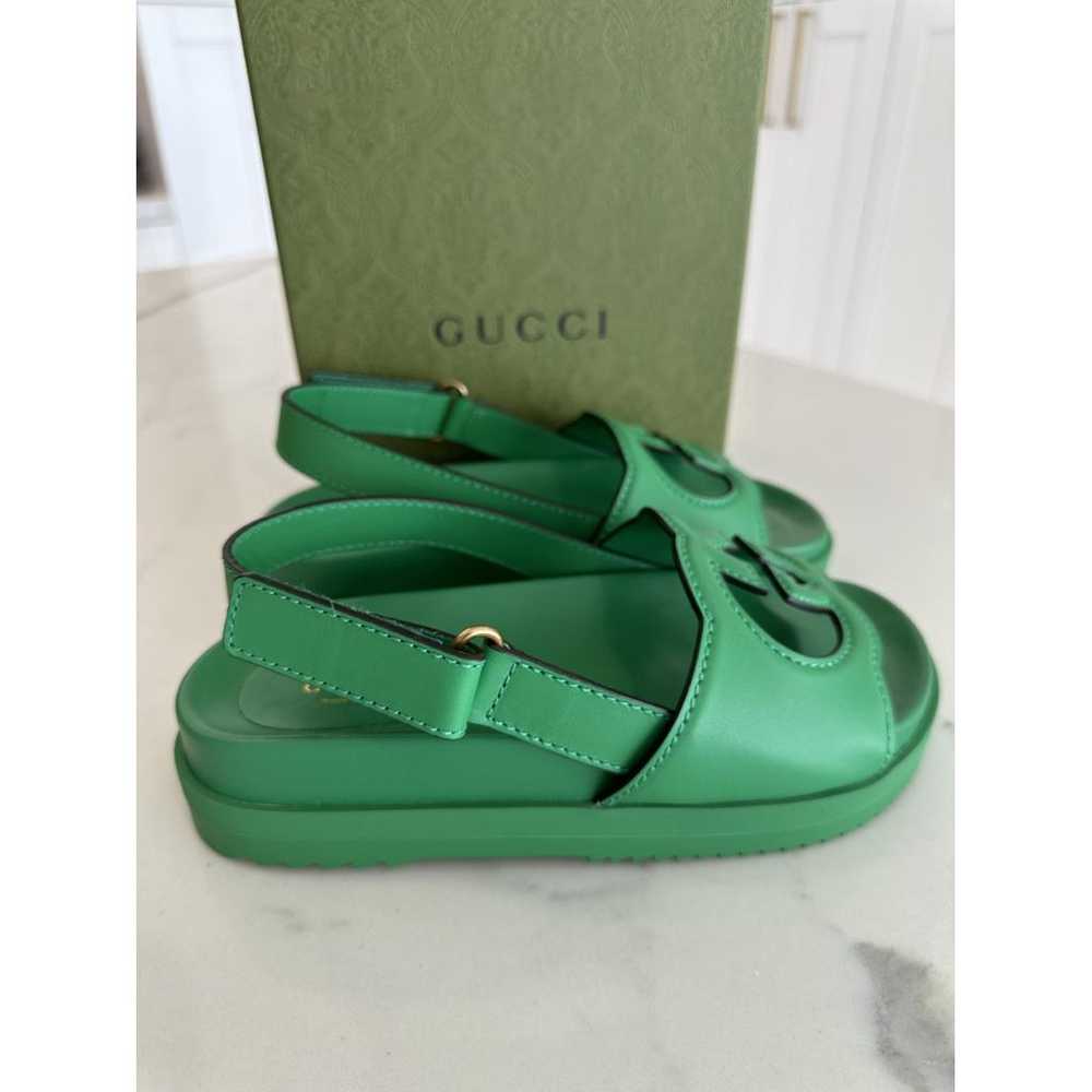 Gucci Double G leather sandal - image 4