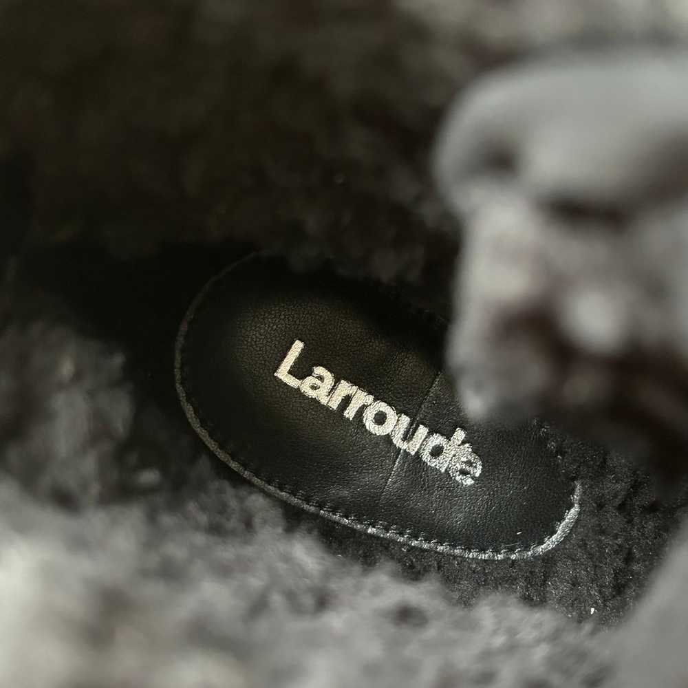 NWOT $450 Larroude Vail Boots black white leather… - image 11