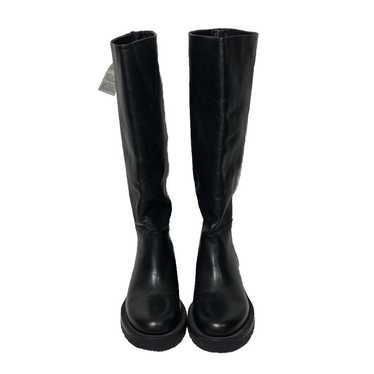 Zara Women’s Black Leather Knee High Boots with B… - image 1