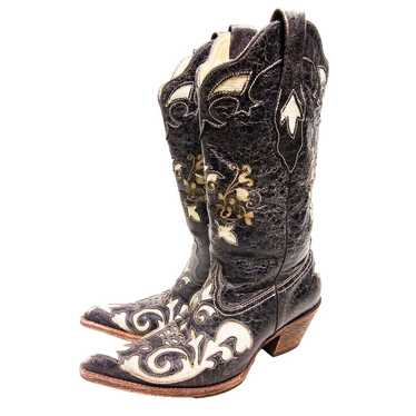 Corral Western Cowgirl Boots Lizard Inlay Women's… - image 1