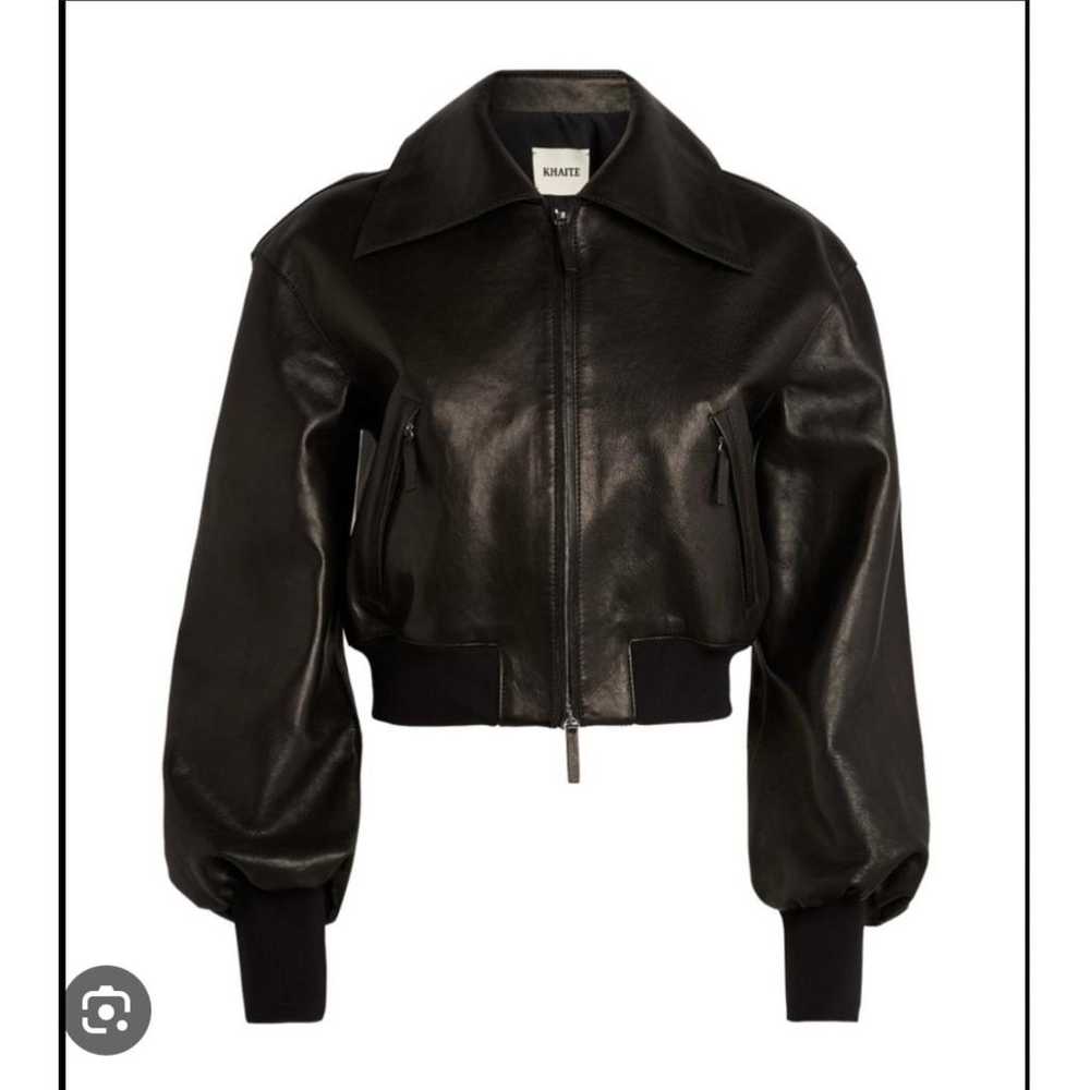 Khaite Leather biker jacket - image 6