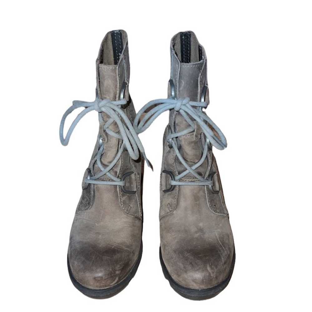 Sorel Joan Alf Arctic Grey Distressed Leather Lac… - image 10