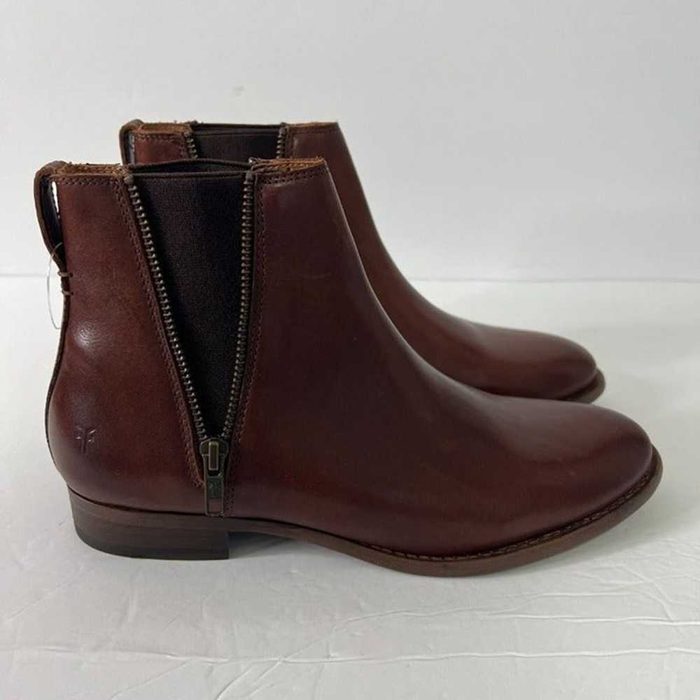 Frye Ankle boots Carly Zip Chelsea shoes cognac S… - image 4